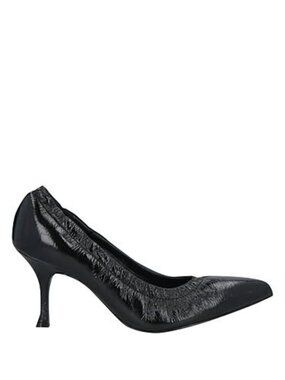NWOT Elena Del Chio Black Patent Leather Pumps